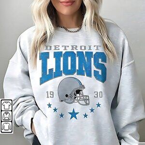 Detroit Lions Football Crewneck Sweatshirt NFL Lions Retro Fan Gift 79